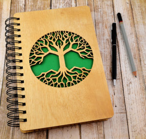 Lasercut Wood Journals for Writers