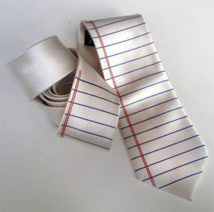 Lined Paper Necktie Writer Gift