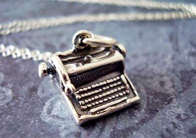 Typewriter Necklace Gift for Writers