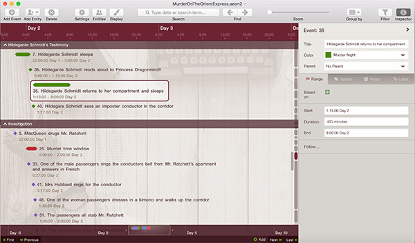 Aeon Timeline Software for Writers