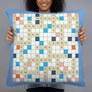 Personalized Scrabble Board Pillow