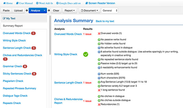 Prowritingaid Editing Software for Writers