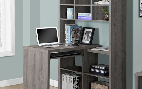 Monarch Specialties Corner Desk with Shelves