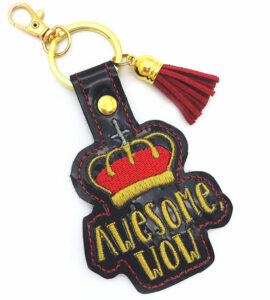 "Awesome. Wow." Hamilton Quote Keychain