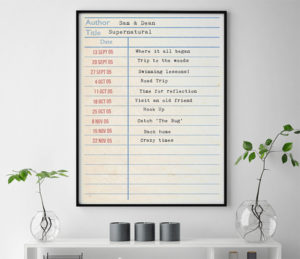 Personalized Library Borrowers Card Poster - Valentine's Day Gifts for Readers