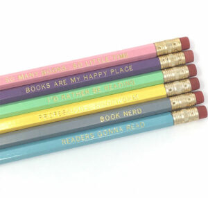 Book Nerd Pencil Set Gift for English Majors