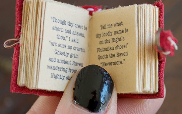 Custom Mini Book Necklace - Unique Gifts for Writers