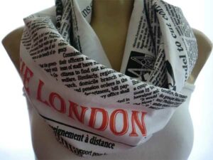 Newspaper Print Infinity Scarf - Gifts for Journalists