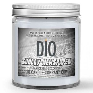 Sunday Newspaper Scented Candle Journalism Gift