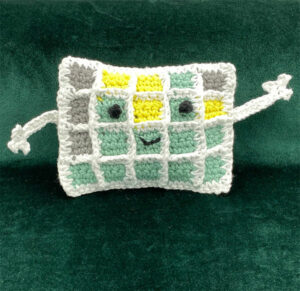Handmade Crochet Wordle Plushie Gift Idea
