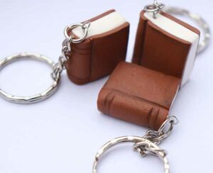 Polymer Clay Book Keychain Gift for Father's Day